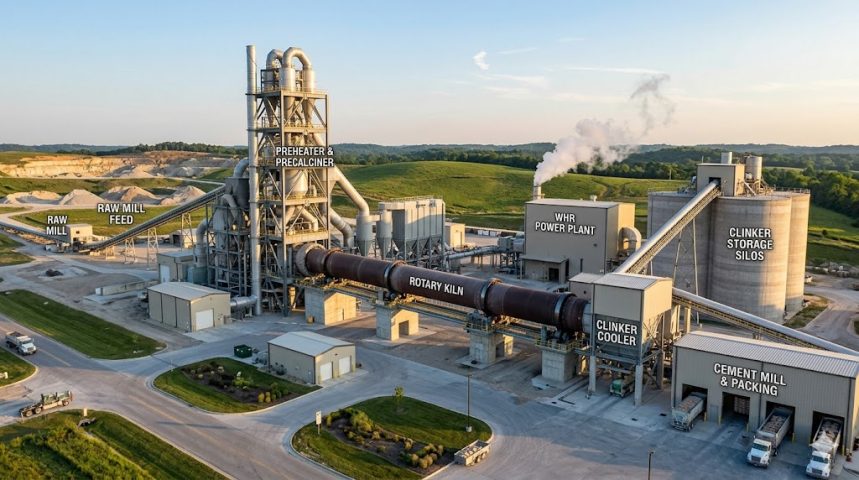 Sơ đồ chuỗi giá trị ngành xi măng với công nghệ lò quay khô và hệ thống WHR