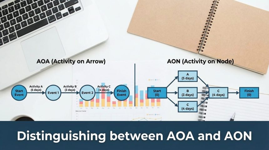 Phân biệt sơ đồ mạng AOA và AON trong quản trị dự án