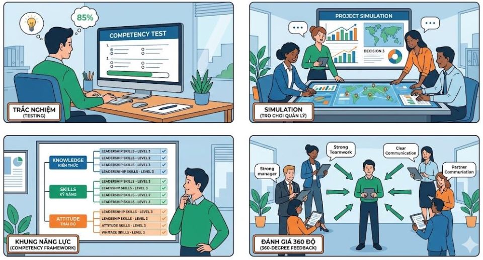 Các hình thức đánh giá năng lực nhân viên