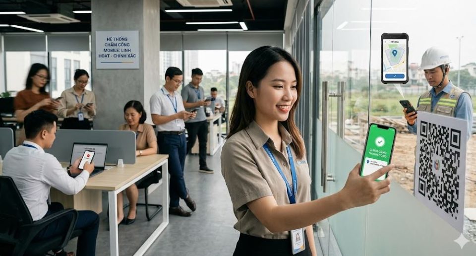 Chấm công bằng điện thoại