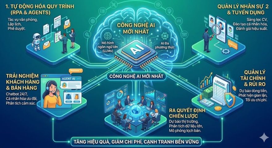 Công nghệ AI mới nhất và ứng dụng trong quản lý doanh nghiệp