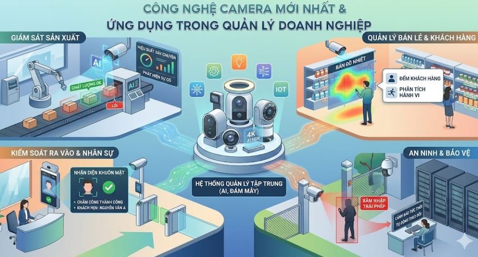 Công nghệ Camera mới nhất và ứng dụng trong quản lý doanh nghiệp