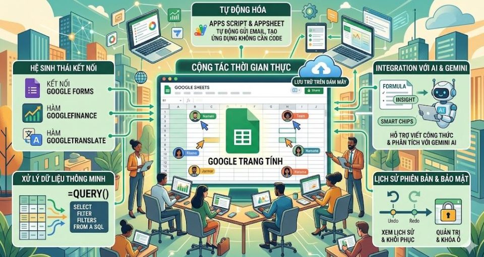 Google Sheets là gì Tính năng mạnh mẽ của Google Sheets