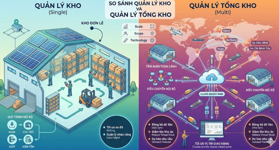 Quản lý và Quản lý tổng kho