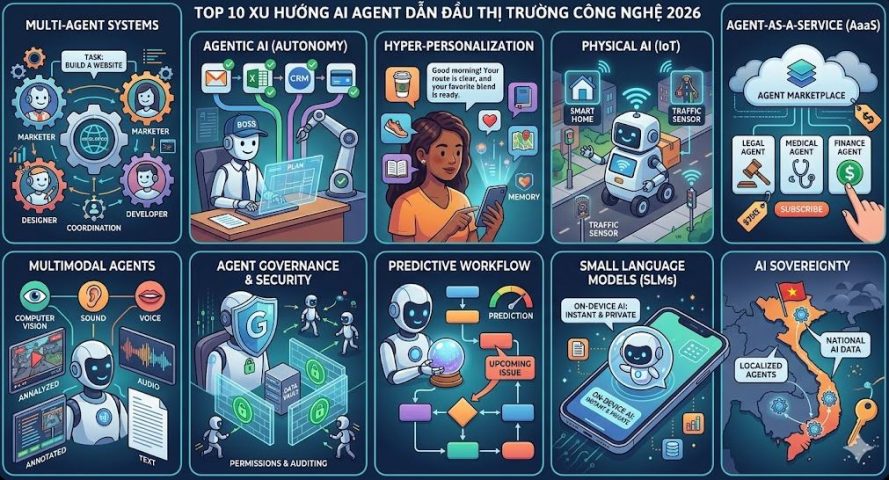 Top 10 xu hướng AI Agent 2026