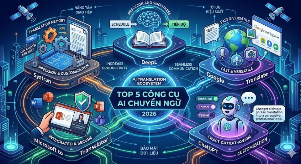 Top 5 công cụ AI chuyển ngữ
