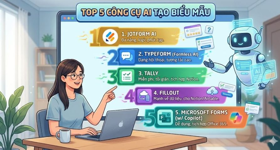 Top 5 công cụ AI tạo biểu mẫu tốt nhất 2026 – Gia tăng hiệu suất công việc