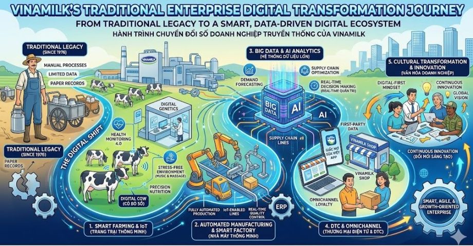 Vinamilk: Hành trình tái cấu trúc và đột phá chuyển đổi số trong doanh nghiệp truyền thống