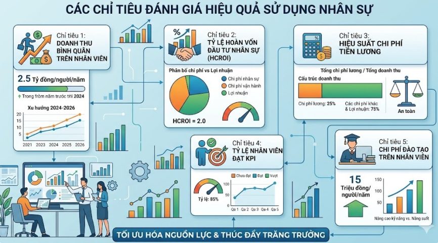 Chỉ tiêu đánh giá hiệu quả sử dụng nhân sự