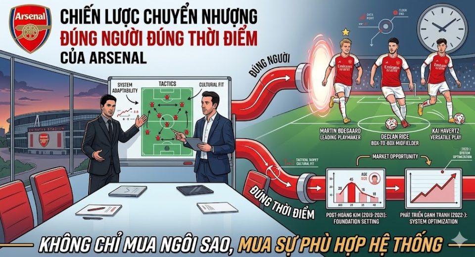 Chiến lược tuyển dụng đúng người đúng thời điểm của Arsenal