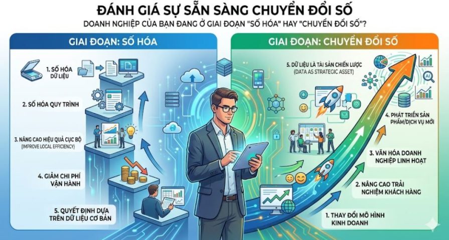 Đánh giá sự sẵn sàng chuyển đổi số - DN bạn đang ở giai đoạn nào