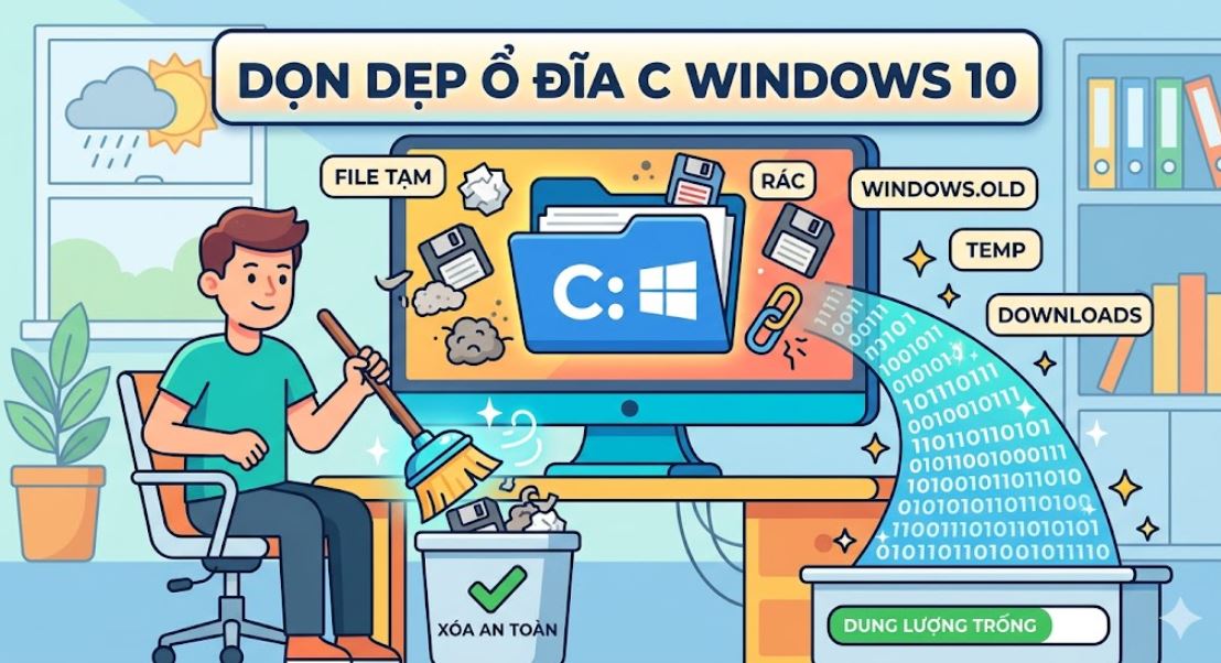 Dọn dẹp ổ C Windows 10