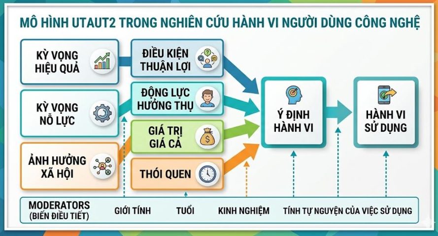 Mô hình UTAUT2 trong nghiên cứu hành vi người dùng công nghệ