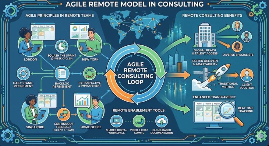 Mô hình làm việc nhóm từ xa Agile Remote trong công ty tư vấn