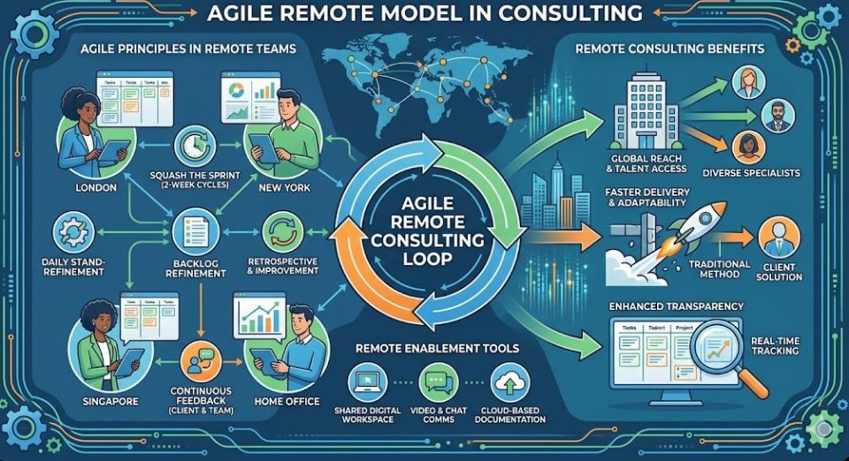 Mô hình làm việc nhóm từ xa Agile Remote trong công ty tư vấn
