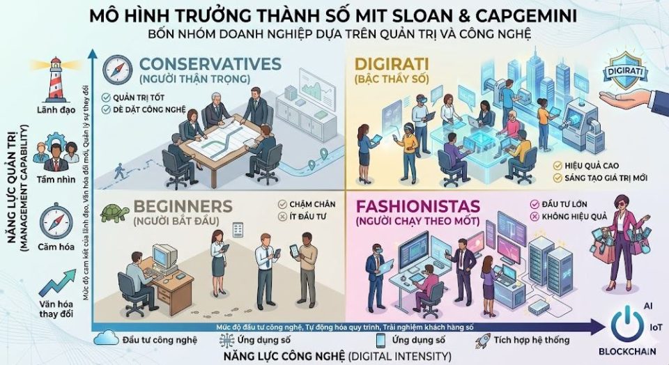 Mô hình trường thành số MIT Sloan và Capgemini