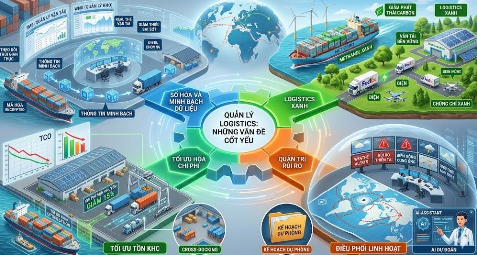 Những vấn đề cốt yếu về quản lý logistics