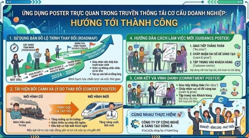 Poster trực quan trong truyền thông tái cơ cấu