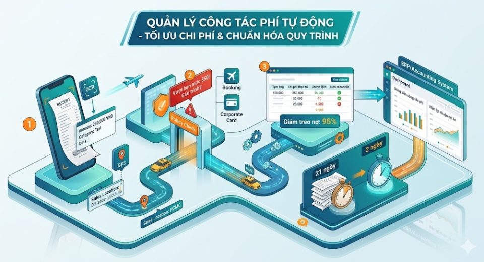 Quản lý công tác phí tự động