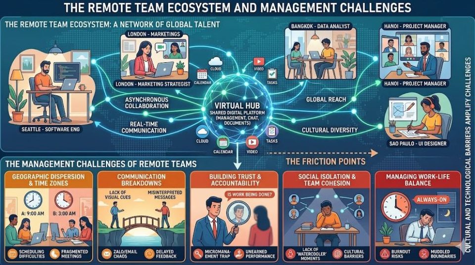 Remote team và thách thức quản lý