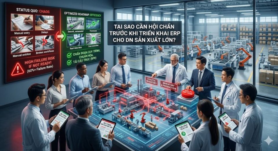 Tại sao cần hội chẩn trước khi triển khai ERP cho DN sản xuất lớn