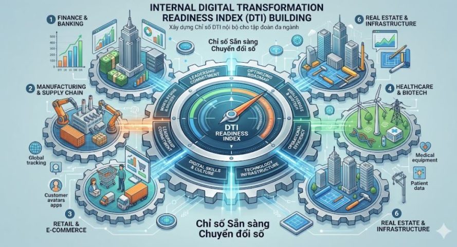 Xây dựng chỉ số sẵn sàng chuyển đổi số tập đoàn đa ngành