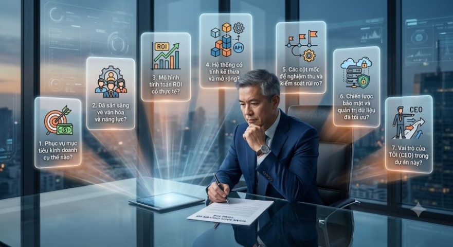 7 câu hỏi CEO cần tự trả lời trước khi phê duyệt ngân sách chuyển đổi số tổng thể