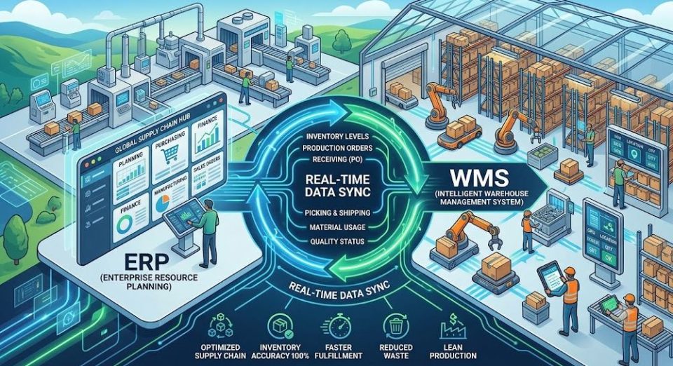 Đồng bộ dữ liệu ERP và WMS