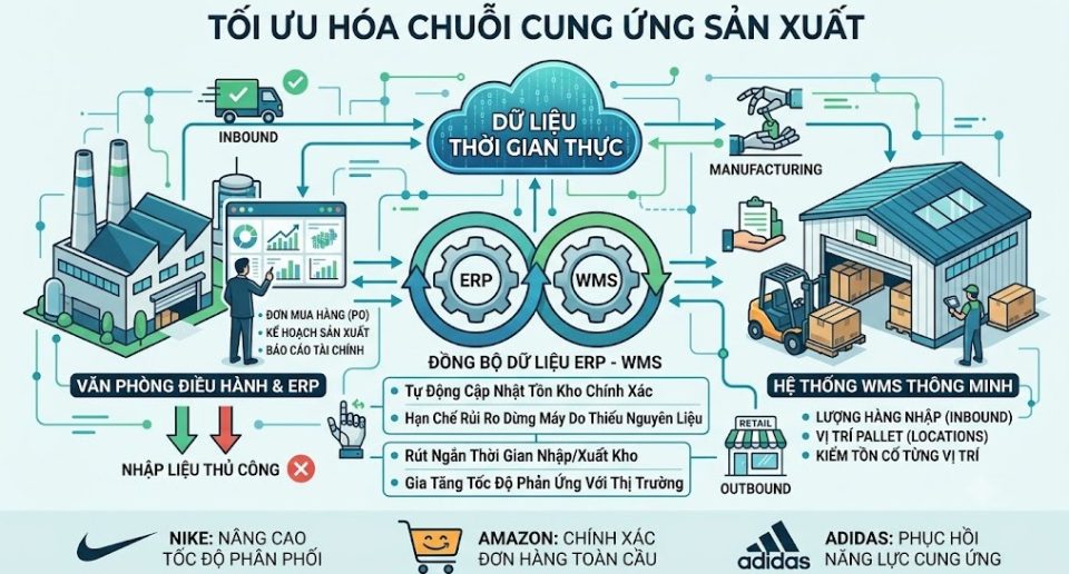 Đồng bộ dữ liệu ERP và WMS - quản lý kho thông minh