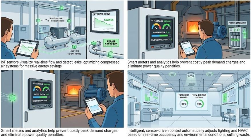 IoT quản lý điện năng và tối ưu năng lượng tiêu thị trong nhà máy