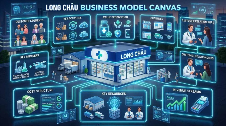 Mô hình Canvas của Long Châu: Phân tích Business Model Canvas chi tiết