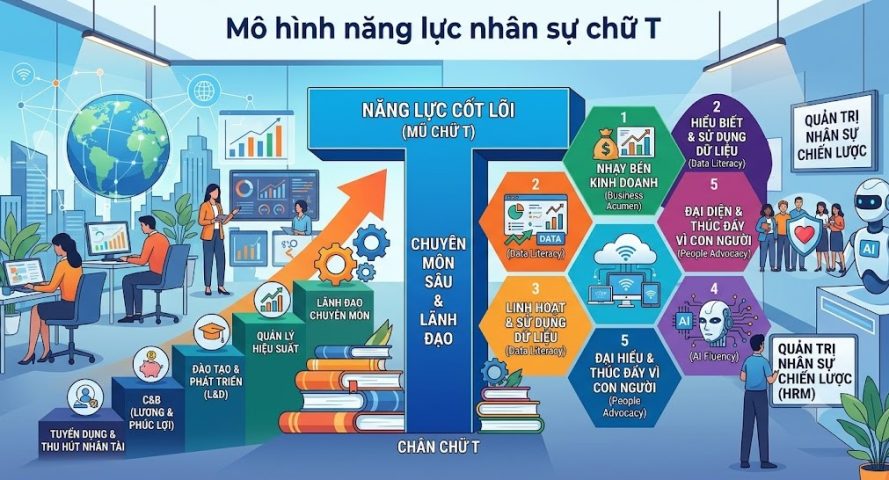 Mô hình năng lực nhân sự chữ T (T-Shaped HR) trong thời đại số