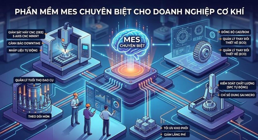 Phần mềm MES chuyên nghiệp cho doanh nghiệp cơ khí