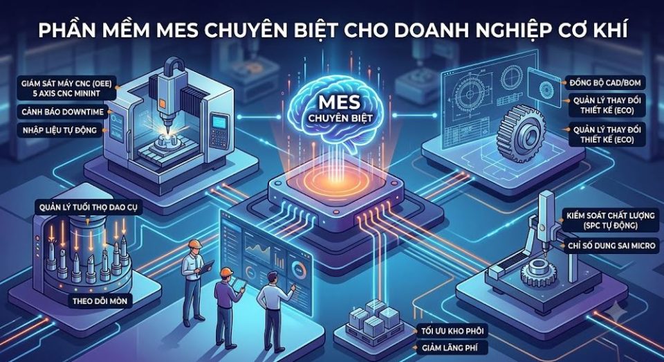 Phần mềm MES chuyên nghiệp cho doanh nghiệp cơ khí