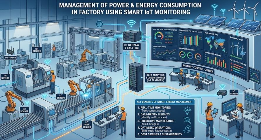 Quản lý điện năng và tiêu thụ năng lượng trong nhà máy nhờ giải pháp giám sát IoT thông minh