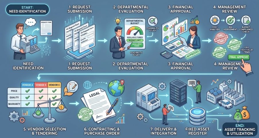 Quy trình mua sắm tài sản cố định