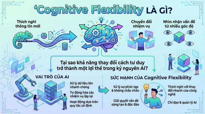 Cognitive Flexibility là gì? Vì sao khả năng thay đổi cách suy nghĩ đang trở thành lợi thế trong thời đại AI?