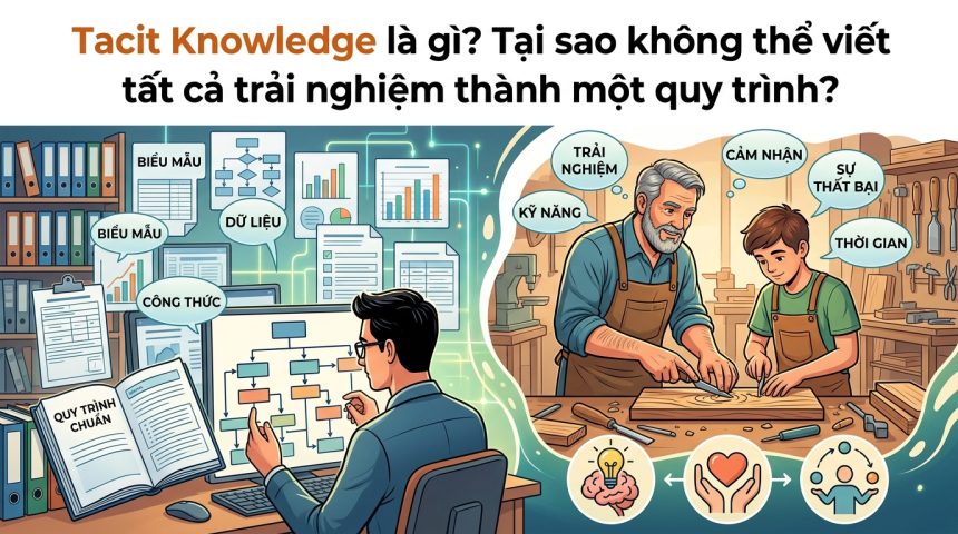 Tacit Knowledge (Tri thức ngầm) là gì? Vì sao không phải mọi kinh nghiệm đều có thể viết thành quy trình?