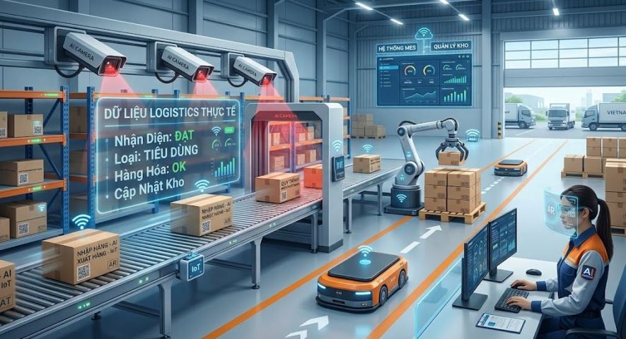 Tự động hóa quy trình Nhập – Xuất hàng bằng camera AI và IoT