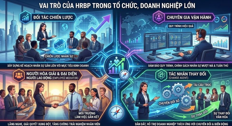 Vai trò của HRBP trong tổ chức, doanh nghiệp lớn