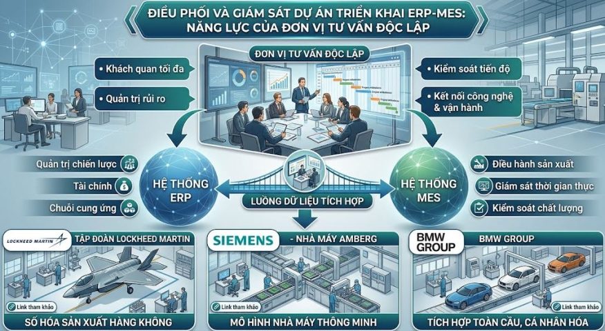 Vai trò của đơn vị tư vấn độc lập quản lý dự án triển khai ERP-MES