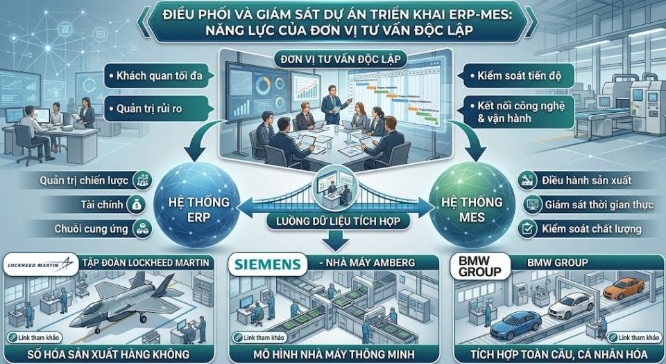 Vai trò của tư vấn độc lập trong quản lý dự án ERP-MES