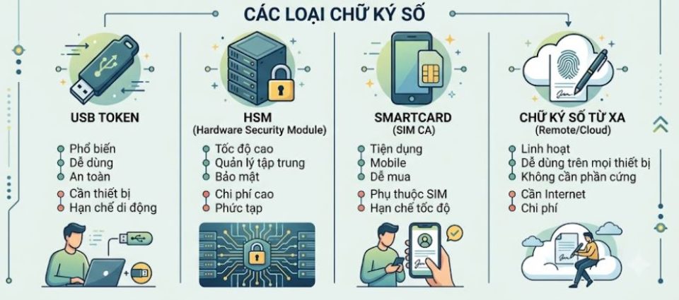 Các loại chữ ký số
