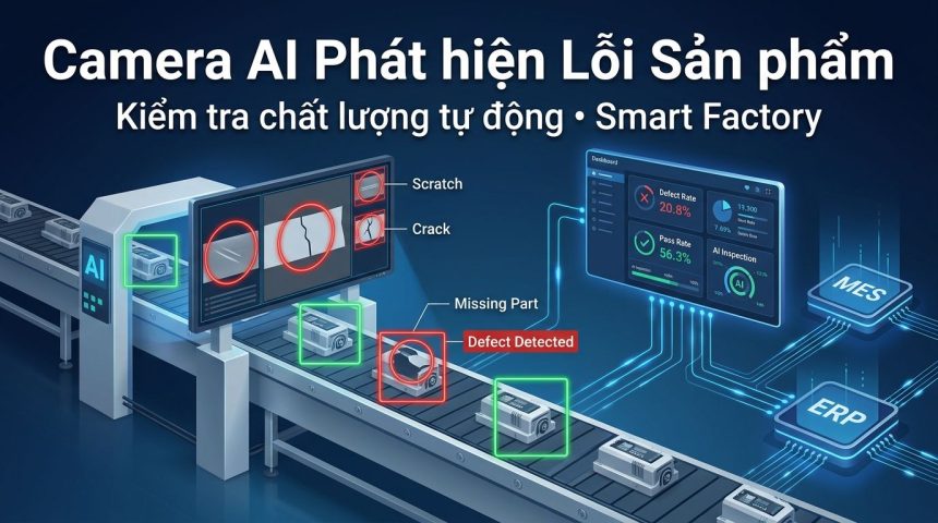 Camera AI phát hiện lỗi sản phẩm trong nhà máy