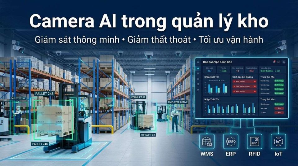 Ứng dụng camera AI trong quản lý kho: Giải pháp giám sát thông minh và tối ưu vận hành