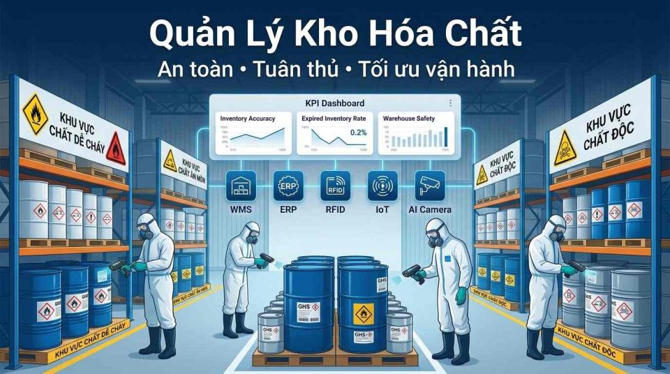 Quản lý kho hóa chất an toàn để giảm rủi ro và tối ưu vận hành