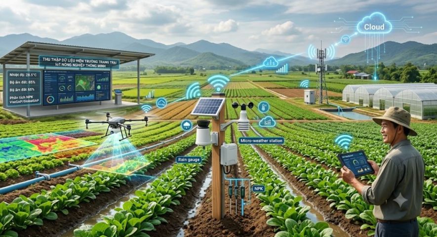 Công nghệ IoT thu thập dữ liệu hiện trường trang trại