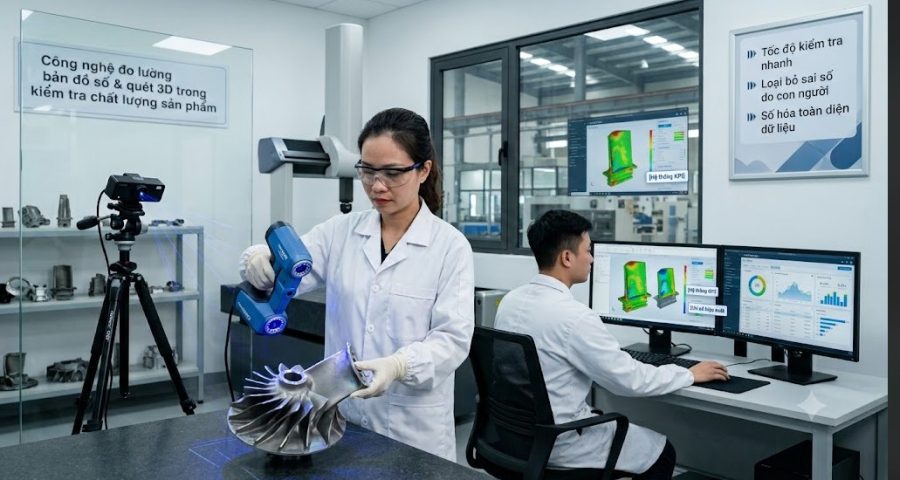 Công nghệ đo lường bản đồ số và quét 3D trong kiểm tra chất lượng sản phẩm