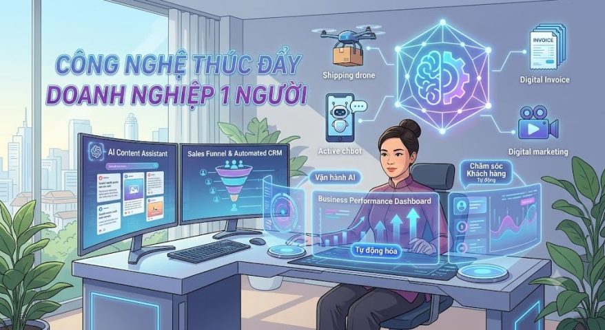 Công nghệ thúc đẩy doanh nghiệp 1 người