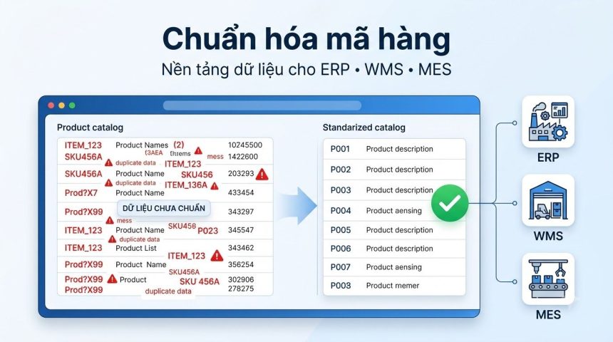 Chuẩn hóa mã hàng giúp doanh nghiệp quản lý dữ liệu và vận hành hiệu quả